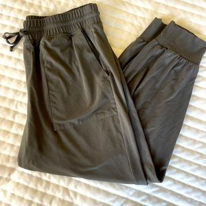 Lou & Grey from LOFT joggers. Size Large. Olive green/gray. VGUC.
